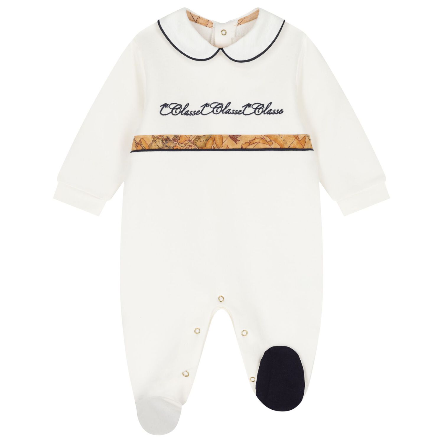 Ivory Geo Map Babygrow, 1, hi-res
