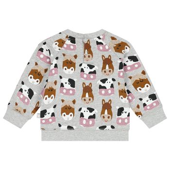 Younger Boys Grey Animals Sweatshirt