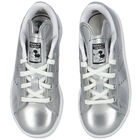 Girls Silver Stan Smith Trainers, 1, hi-res
