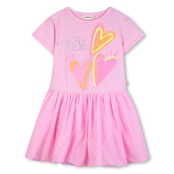 Girls Pink Hearts Dress