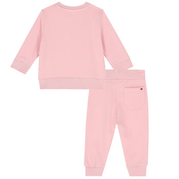 Baby Girls Pink Logo Tracksuit