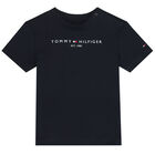 Baby Boys Navy Blue Logo Shorts Set, 1, hi-res