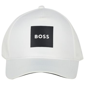 Boys White Logo Cap