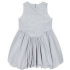 Girls Grey Embellished Rhinestones Dress, 2, hi-res
