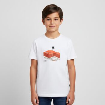 Boys White Logo T-Shirt