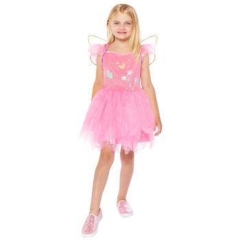 Girls Pink Fairy Costume