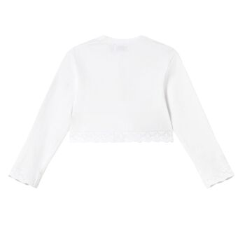 Younger Girls White Cardigan