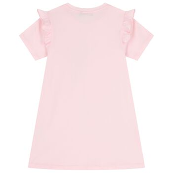 Girls Pink Bag Logo Dress 
