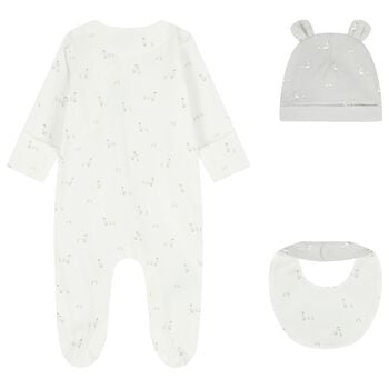 Ivory & Grey Babygrow Gift Set
