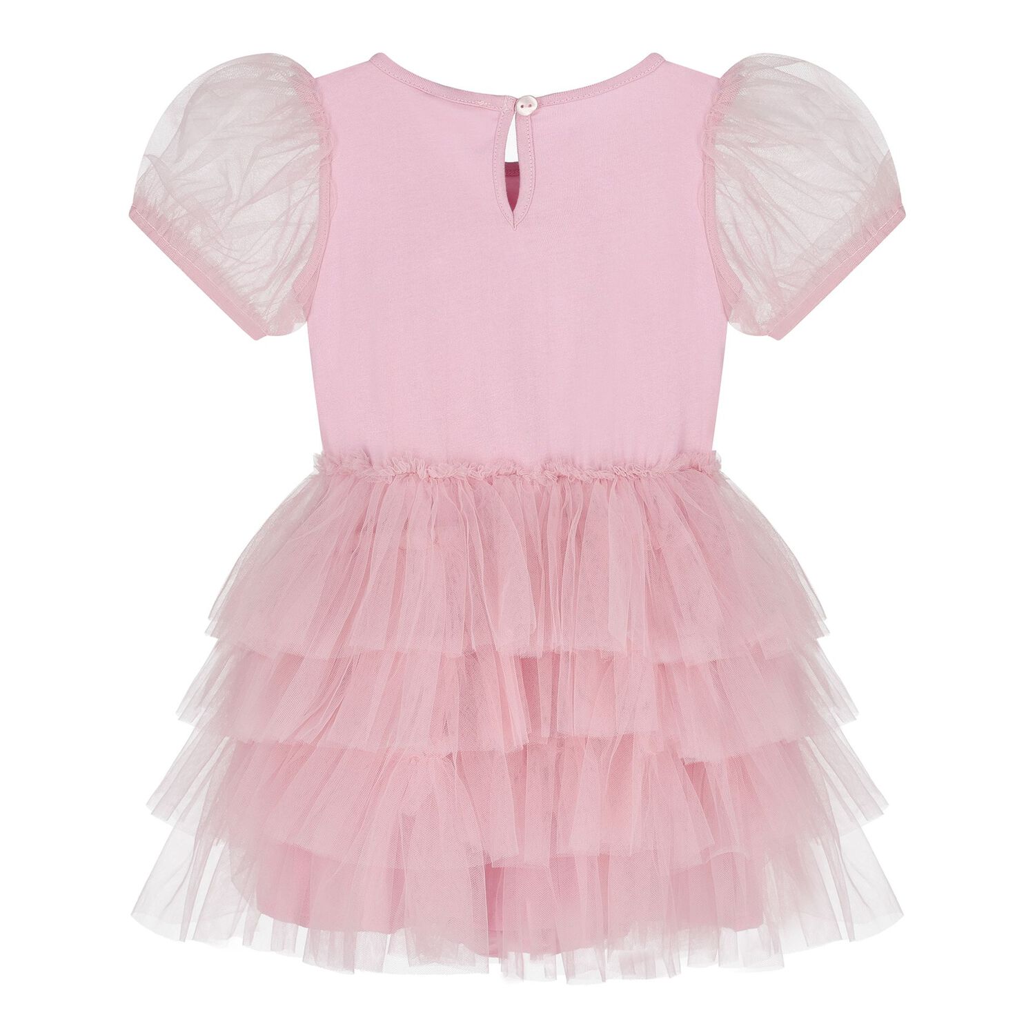 Baby Girls Pink Embellished Crystal Tulle Dress Set, 1, hi-res