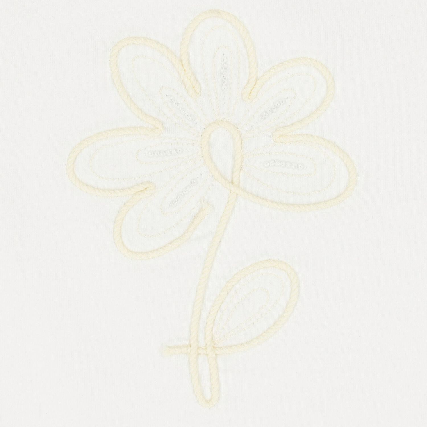 Girls White Flower T-Shirt, 3, hi-res