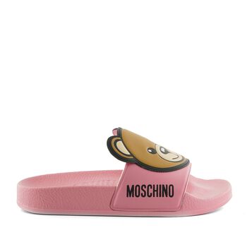 Girls Pink Teddy Bear Logo Sliders