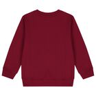 Girls Burgundy Logo Sweatshirt, 1, hi-res