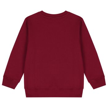 Girls Burgundy Logo Sweatshirt