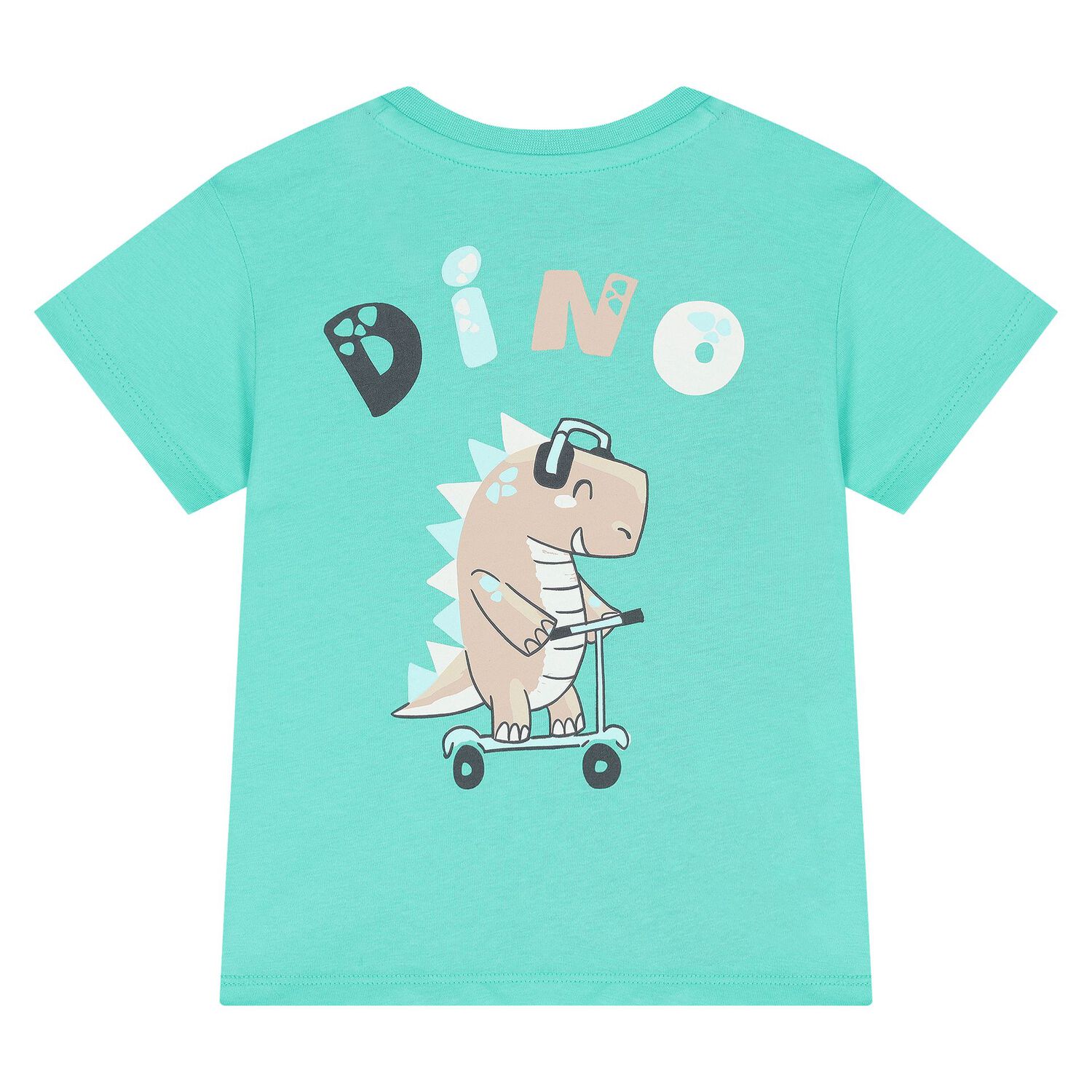 Younger Boys Green Cotton Dinosaur T-Shirt, 1, hi-res image number null