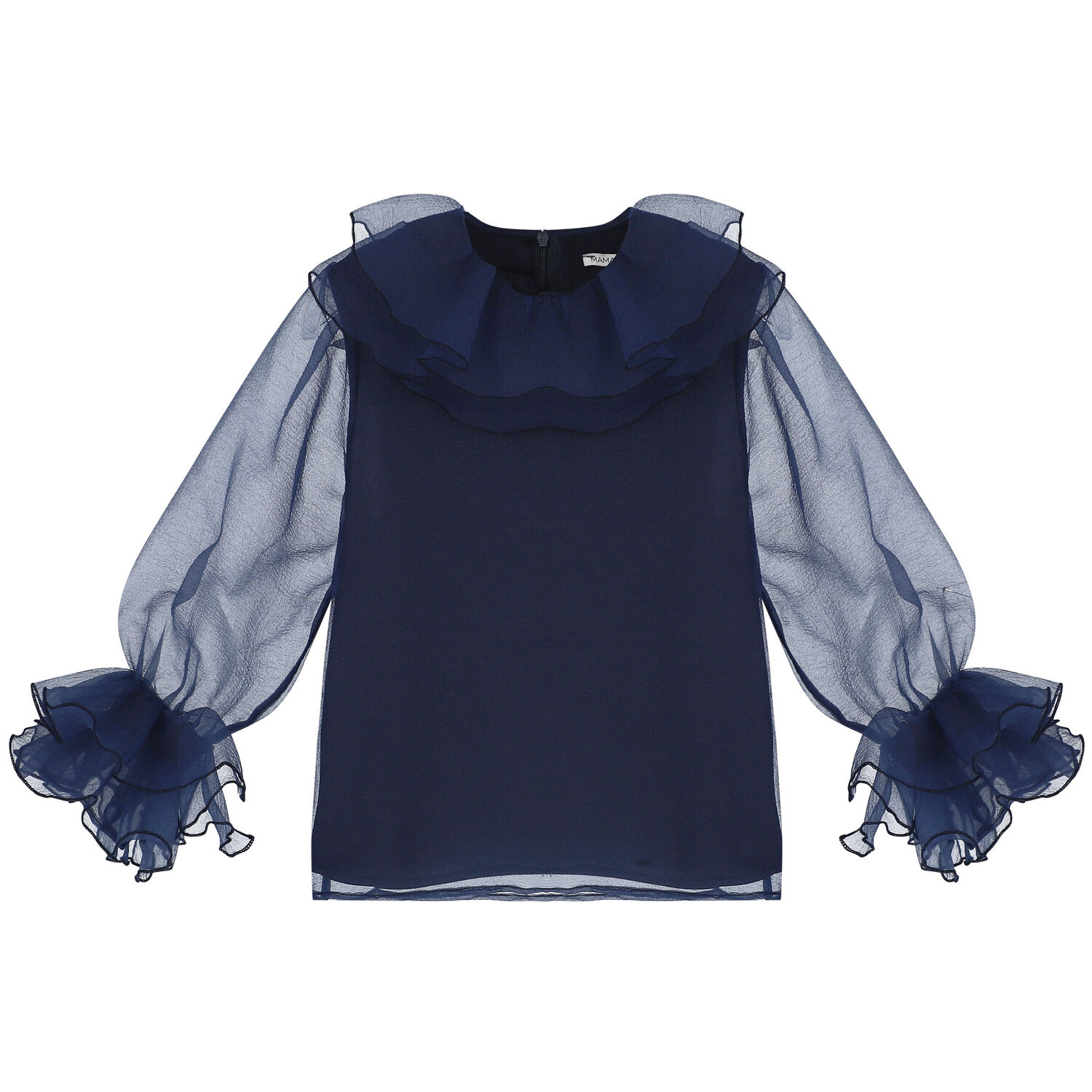 Girls Navy Blue & Green Floral Skirt Set, 1, hi-res