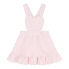 Baby Girls Pink & White Dungaree Set, 1, hi-res