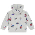 Younger Boys White, Grey & Navy Blue 3 Piece Tracksuit, 1, hi-res