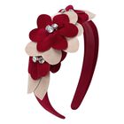 Girls Red Flower headband, 3, hi-res