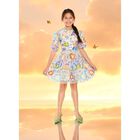 Girls Mutli-Coloured Floral Dress, 1, hi-res