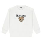 Younger White Teddy Bear Logo Sweatshirt, 1, hi-res