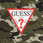 Boys Green Camouflaged Logo T-Shirt , 1, hi-res