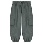 Boys Grey Logo Trousers, 1, hi-res