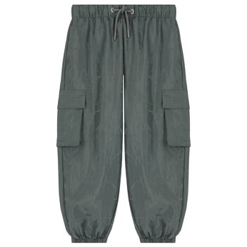 Boys Grey Logo Trousers