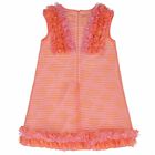 Girls Orange Stripe Dress, 1, hi-res