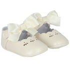 Baby Girls White Bow Pre Walker Shoes, 3, hi-res