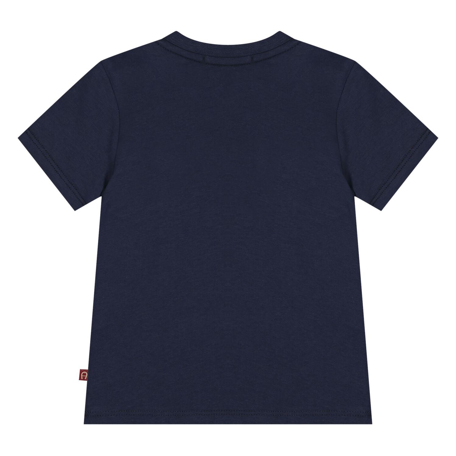 Younger Boys Navy Blue Logo T-Shirt, 3, hi-res