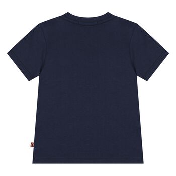 Younger Boys Navy Blue Logo T-Shirt