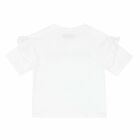 Girls White Logo T-Shirt, 2, hi-res