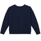 Girls Navy Logo Sweatshirt, 1, hi-res
