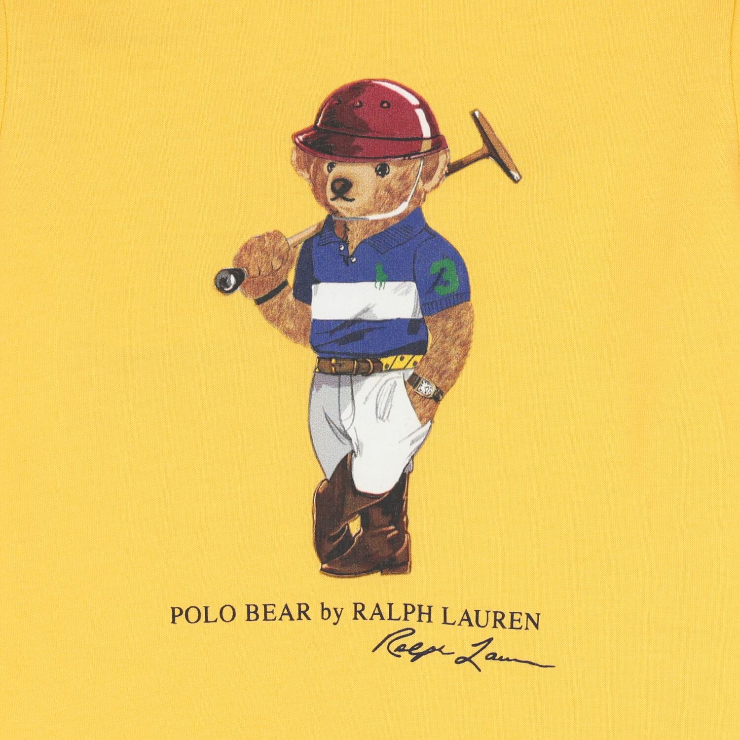 Baby Boys Yellow Polo Bear T-Shirt, 1, hi-res