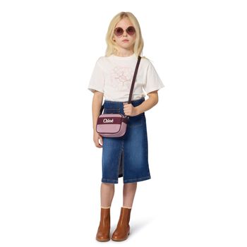 Girls Purple Logo Shoulder Bag