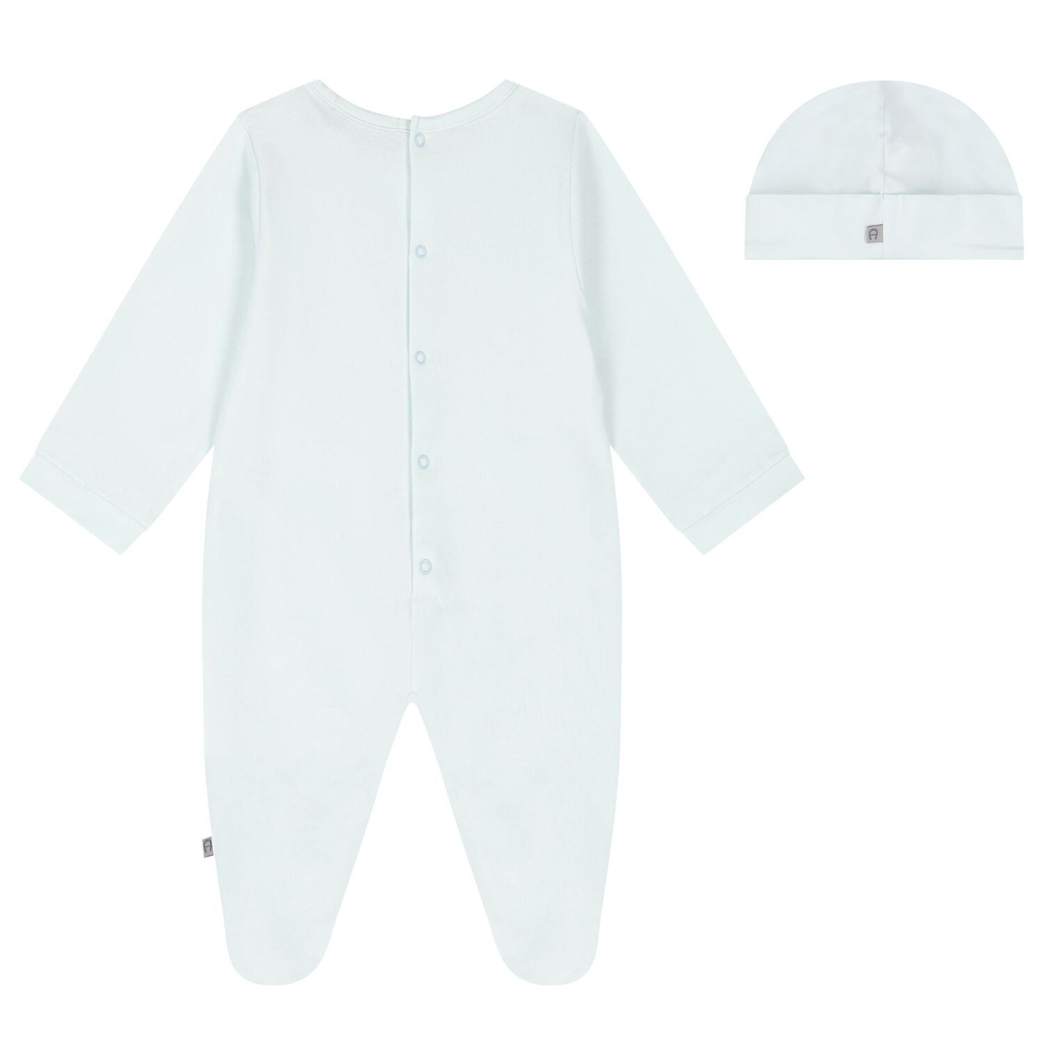 Boys Pale Blue & Gold Babygrow & Hat Gift Set, 1, hi-res