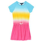 Girls Multi-Colored Ombre Logo Dress, 1, hi-res