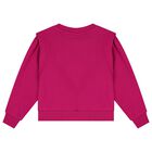 Girls Pink Lucky Tiger Logo Sweatshirt, 1, hi-res