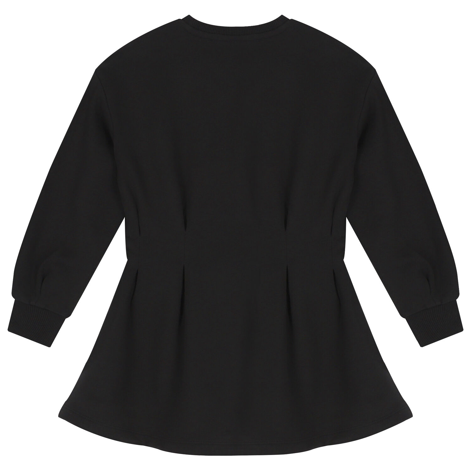Girls Black Logo Dress, 1, hi-res