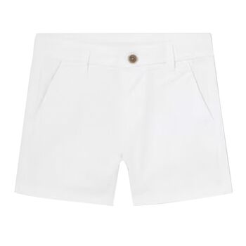 Younger Boys White Chino Shorts