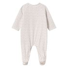 Baby Girls Beige Bear & Hearts Babygrow, 2, hi-res
