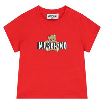 Younger Red Teddy Bear Logo T-Shirt