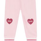 Baby Girls Pink Logo Tracksuit, 2, hi-res