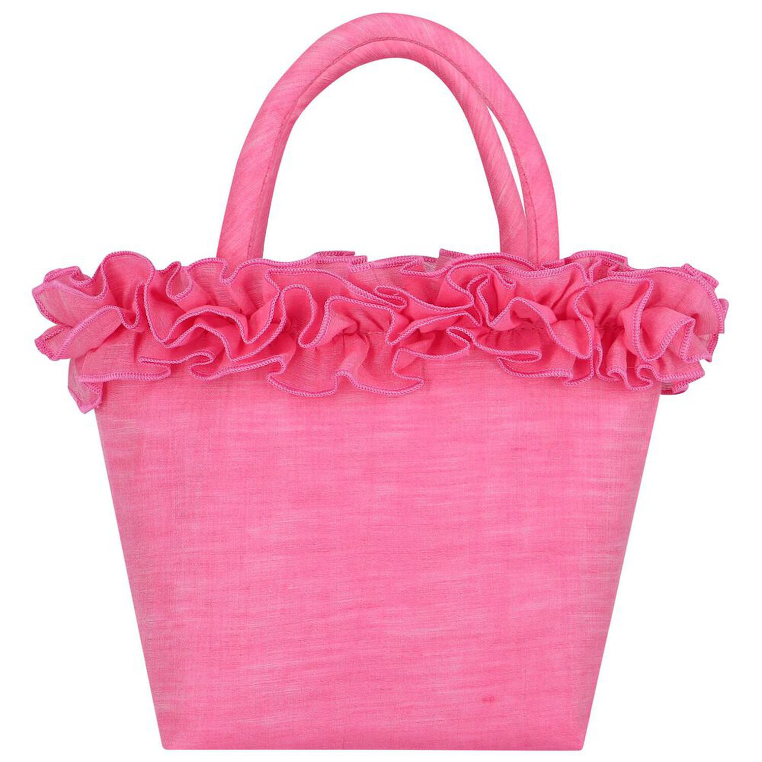Girls Pink Logo Ruffled Hand Bag, 1, hi-res image number null