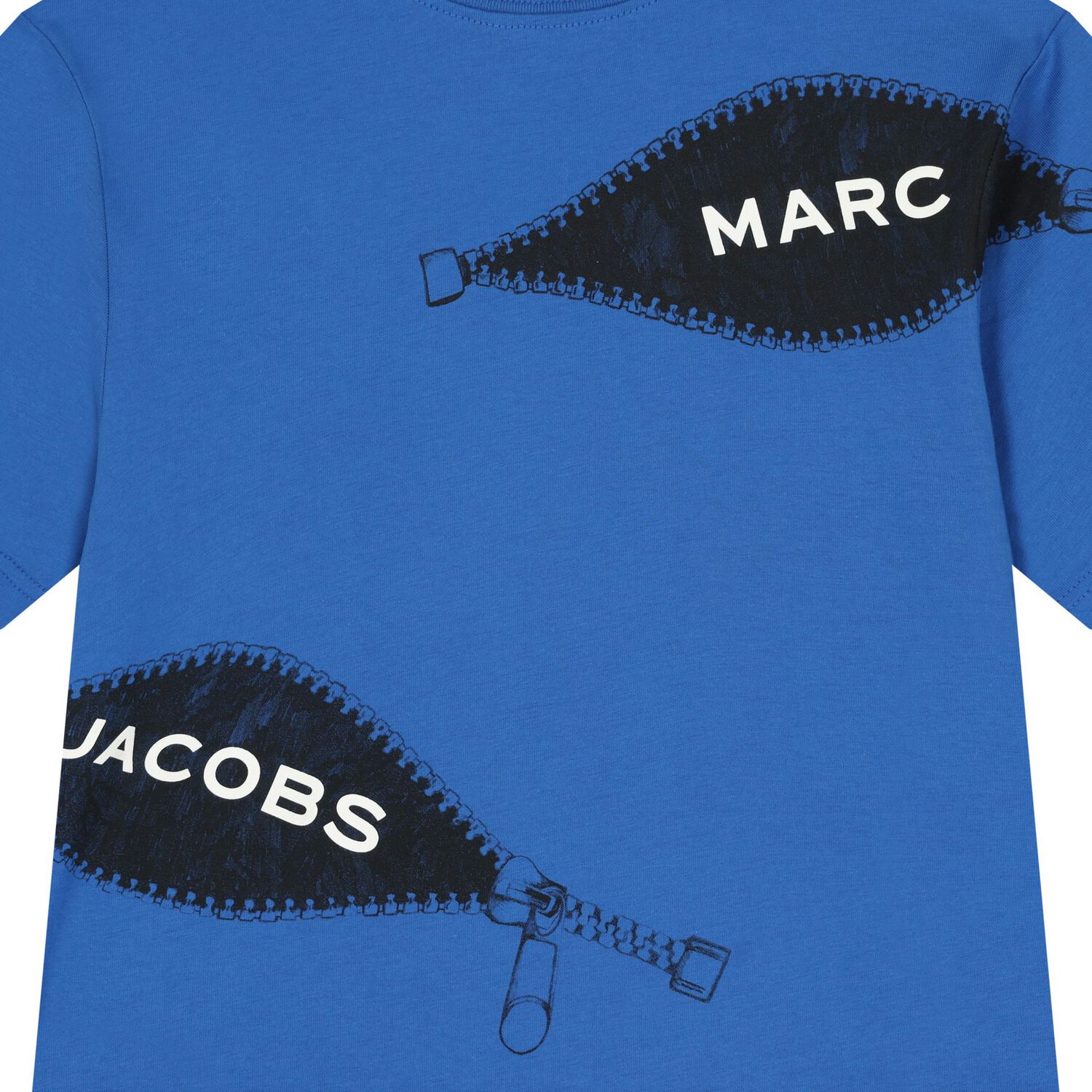 Boys Blue Zipped Logo T-Shirt, 2, hi-res
