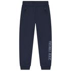 Boys Navy Blue Joggers, 1, hi-res