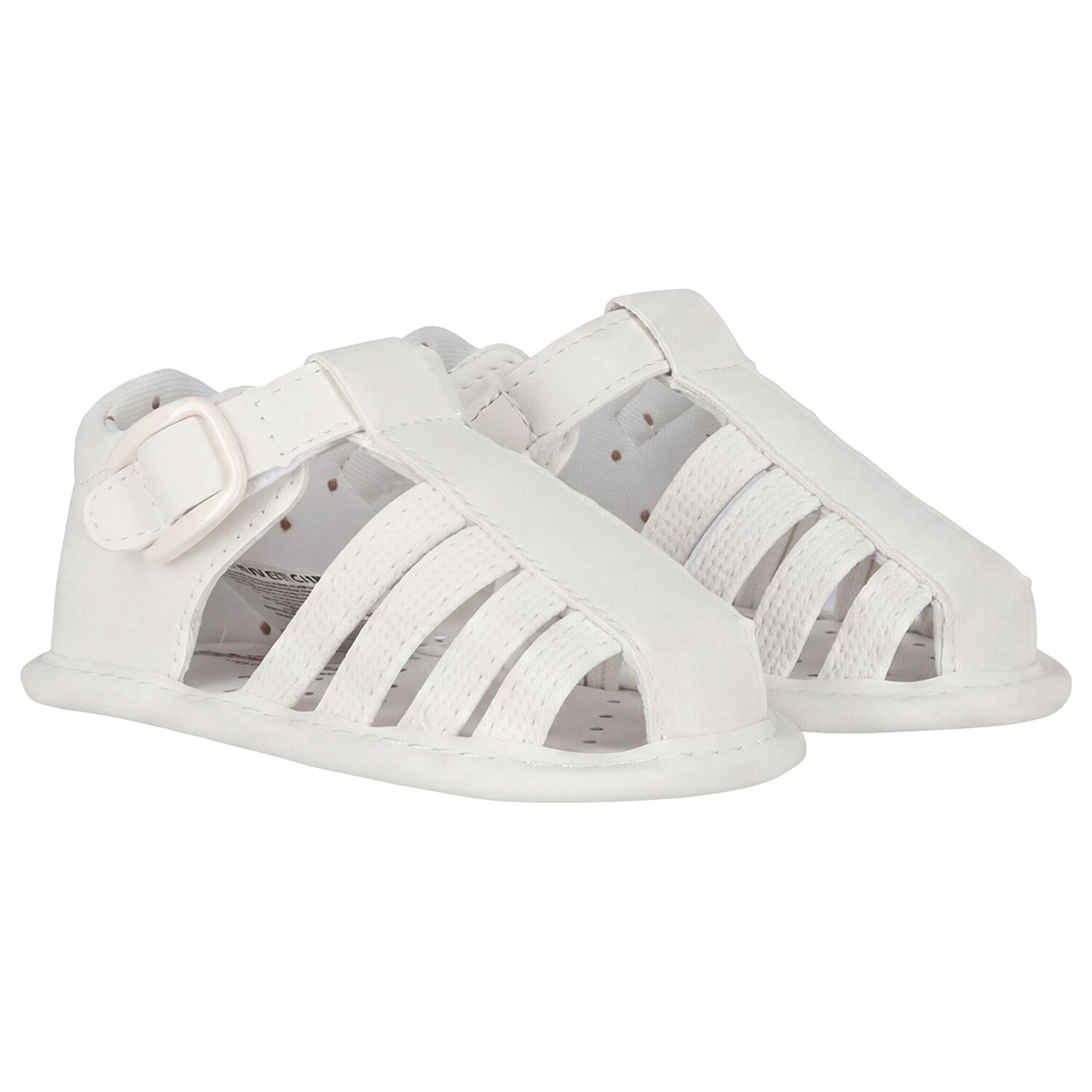 Baby Boys White Sandals, 3, hi-res