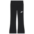 Girls Black Logo Leggings, 1, hi-res