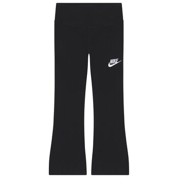 Girls Black Logo Leggings